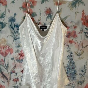 Vintage Nicole Miller Shimmering White Camisole
